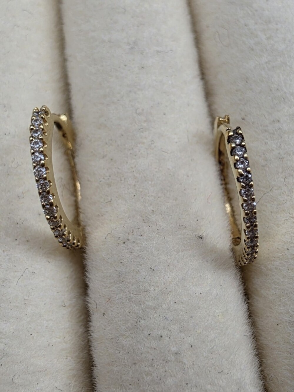 APM Monaco Gold-tonr 925 Crystal Pavé Hoop Earrings